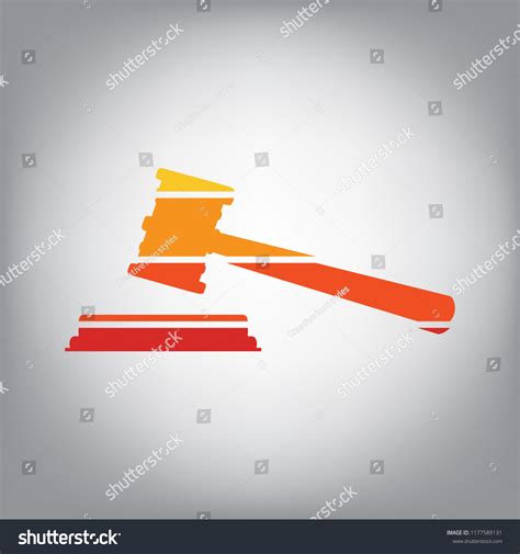 Justice Hammer Sign Vector Horizontally Sliced Stock Vector (Royalty Free) 1177589131 | Shutterstock