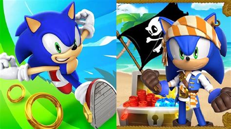 SONIC DASH NEW CHARACTER Pirate Sonic Unlocked and Fully Upgraded NEW Update Gameplay HD ...