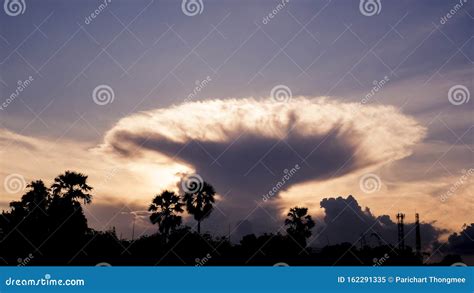 Cloud in Tornado Shape .Nature Phenomenon Concept Background. Climate ...