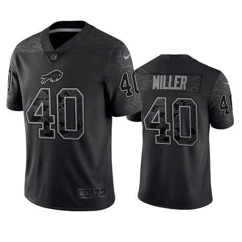 Von Miller 40 Buffalo Bills Black Reflective Limited Jersey - Men ...