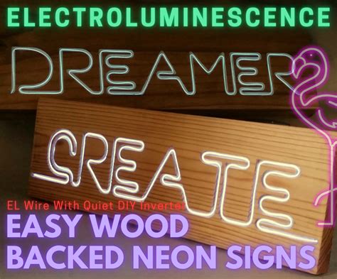 Quick & Easy Wood Backed Neon Signs Using EL Wire : 11 Steps (with Pictures) - Instructables