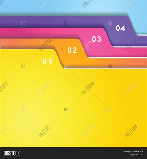 Folder Tab Set Vector & Photo (Free Trial) | Bigstock