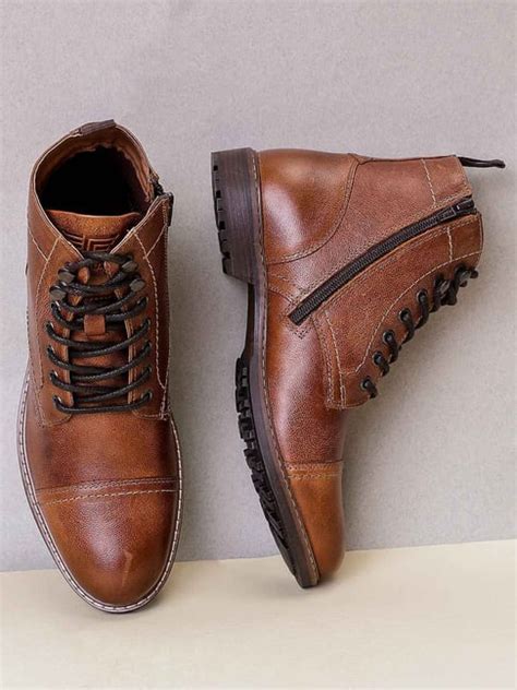 Buy Red Tape Men's Tan Derby Boots for Men at Best Price @ Tata CLiQ