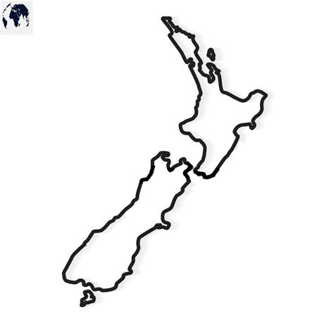 Printable Blank New Zealand Map with Outline Transparent Map | Map of ...