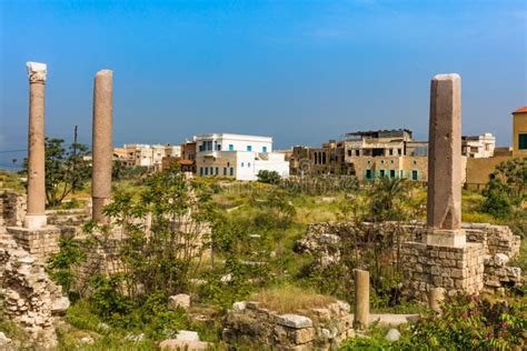 Romans Ruins Tyre Sur South Lebanon Stock Image - Image of romans ...