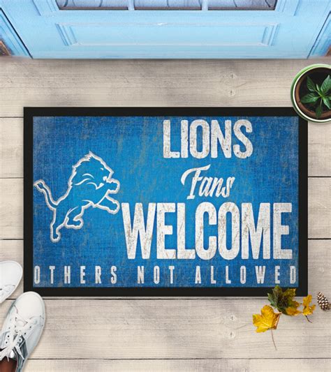 Detroit Lions fans welcome others not allowed doormat