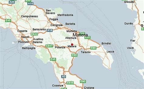 MAP OF ITALY MATERA - Map of africa