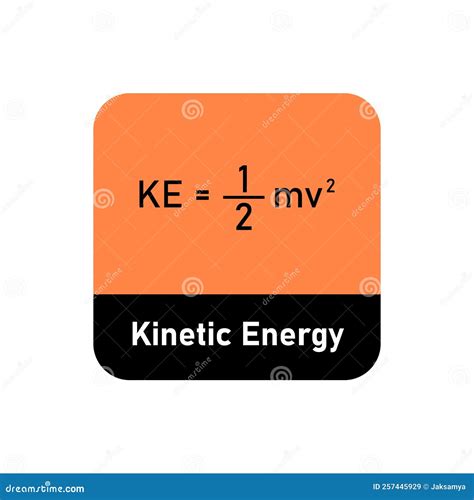 Kinetic Energy Formula in Physics Stock Vector - Illustration of ...