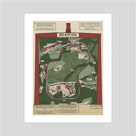 Beamish Museum Illustrated Map, an art print by Harry Todhunter - INPRNT