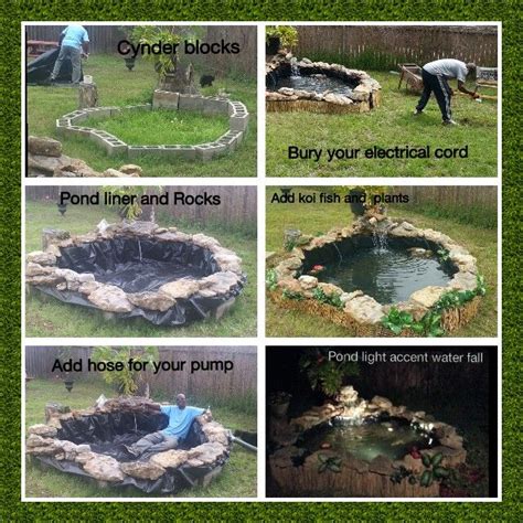 Koi Pond. Steps to building a Koi Pond. | Garden pond design, Backyard water feature, Outdoor ponds