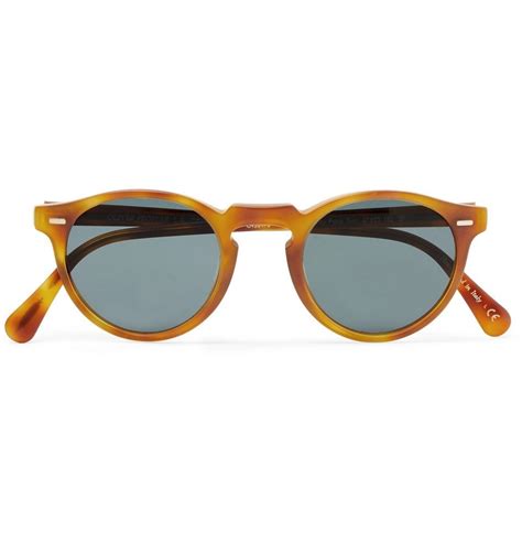 Oliver Peoples - Gregory Peck Round-Frame Tortoiseshell Acetate ...