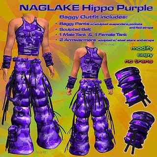 NAGLAKE Hippo Purple | Unisex Outfit with Baggy Pants from t… | Flickr