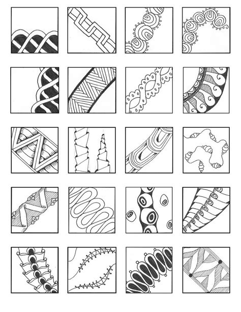 linear 11 | Zentangle patterns, Tangle patterns, Zentangle drawings