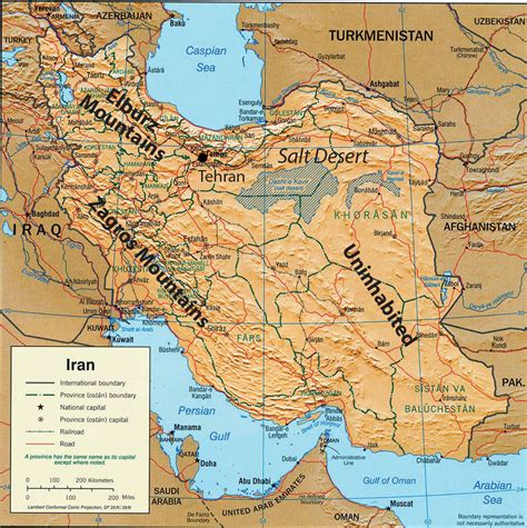 Physical Map Of Southwest Asia Mountains