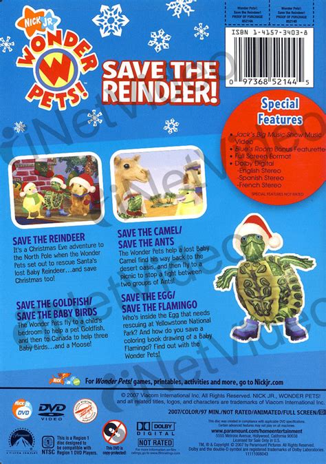 Wonder Pets - Save The Reindeer on DVD Movie