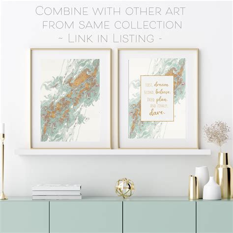 Turquoise Gold Painting Inspirational Wall Art PRINTABLE - Etsy