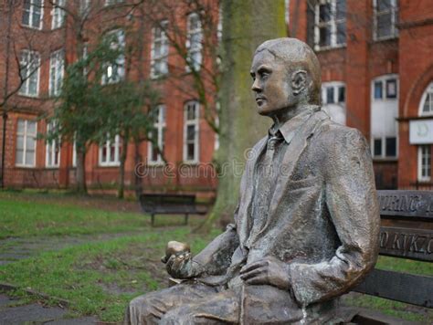 Alan Turing Statue and Memorial in a Park in Manchester, England ...