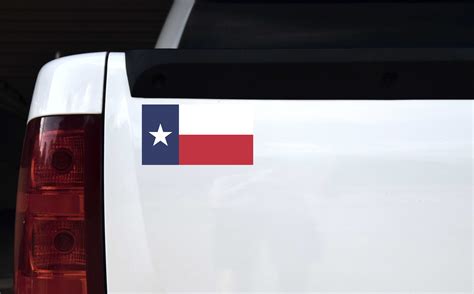 StickerTalk Texas Flag Vinyl Sticker, 7 inches by 3.8 inches