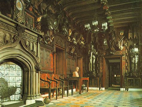 Baronial Hall - Abbotsford - Roxburghshire - Scotland | Scotland castles, Scottish interiors ...