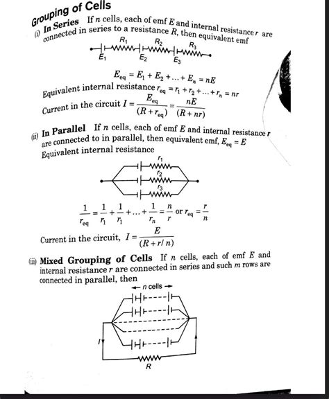 n cells of each of EMF E and internal resistance r send the same current R whether the cells are ...