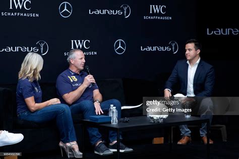 Press conference by Laureus ambassadors Sean Fitzpatrick and Nadia... News Photo - Getty Images