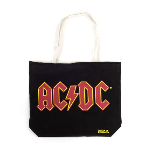 AC/DC Red Band Logo Black Tote Bag | Shop the AC/DC Official Store