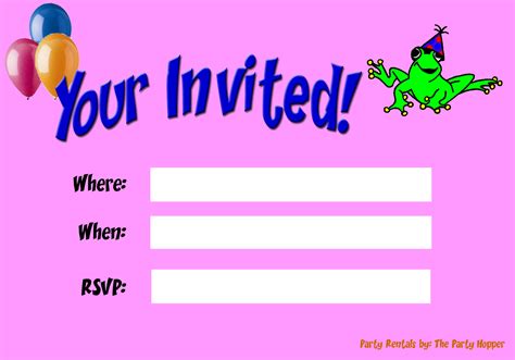 Party Invitations - The Party Hopper