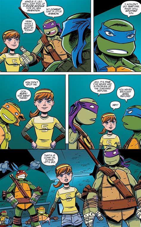 Tmnt Donnie And April Comic