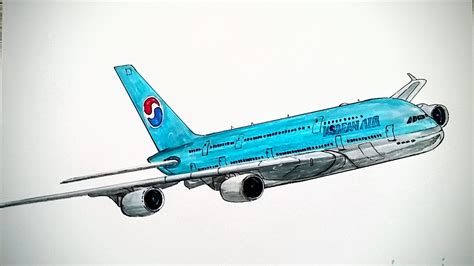 SPEED DRAWING, KOREAN AIR, AIRBUS A380 - YouTube