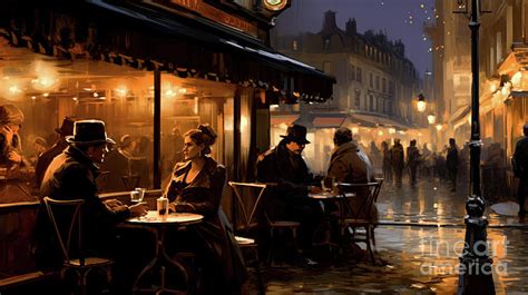 Paris Cafe Digital Art by Fine Art Attic - Fine Art America