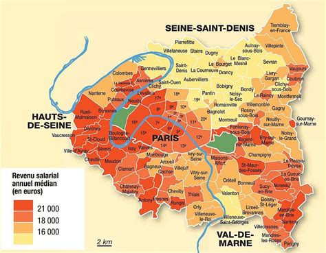 Paris suburbs map - Map of Paris and suburbs (Île-de-France - France)