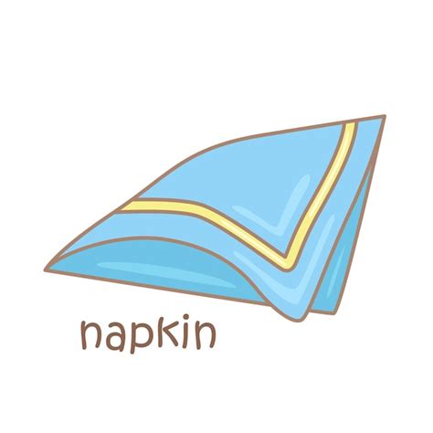 Premium Vector | Alphabet n for napkin vocabulary school cartoon ...