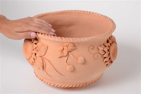 BUY Handmade plant pot ceramic planter 2.5 l clay flower pots housewarming gifts 1173690863 ...