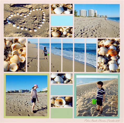 Beach Day Scrapbook Layout