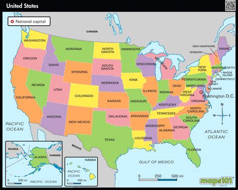 Printable Map Of Usa Showing States - Printable US Maps