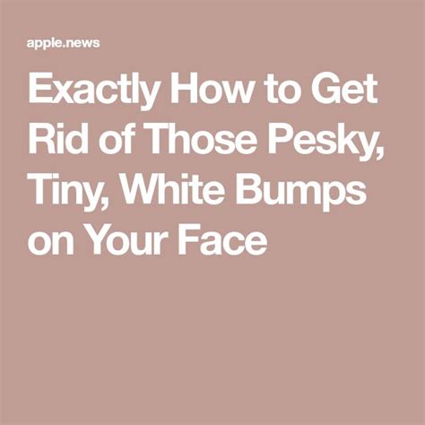 Exactly How to Get Rid of Those Pesky, Tiny, White Bumps on Your Face White Bump On Eyelid ...