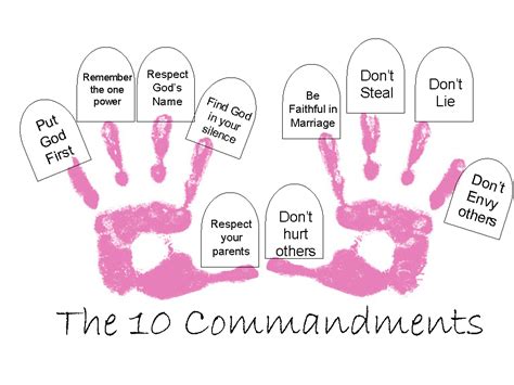 10 commandment crafts and activities | 10 Commandments Handprints | Bible crafts | Pinterest