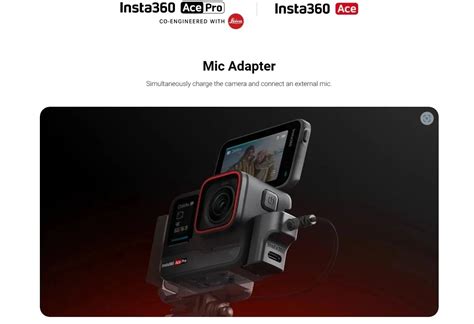 Insta360 Ace Pro & Ace Mic Adapter For Insta360 Ace Pro & Ace Audio Adapter While Charging ...