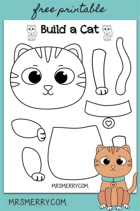 Are you looking for an easy DIY craft for your kids? Build a cat with this cute 1 page printout ...