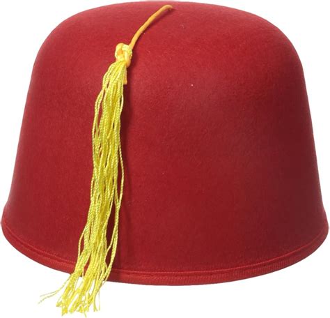 Jacobson Hat Company Men's Adult Red Fez with Gold Tassel (5 Inch Tall) : Amazon.de: Fashion