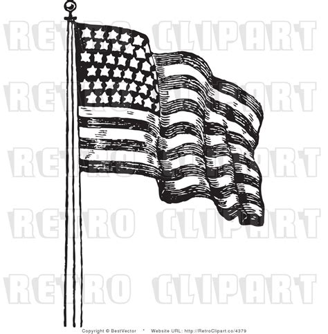 Black And White American Flag Tattoo