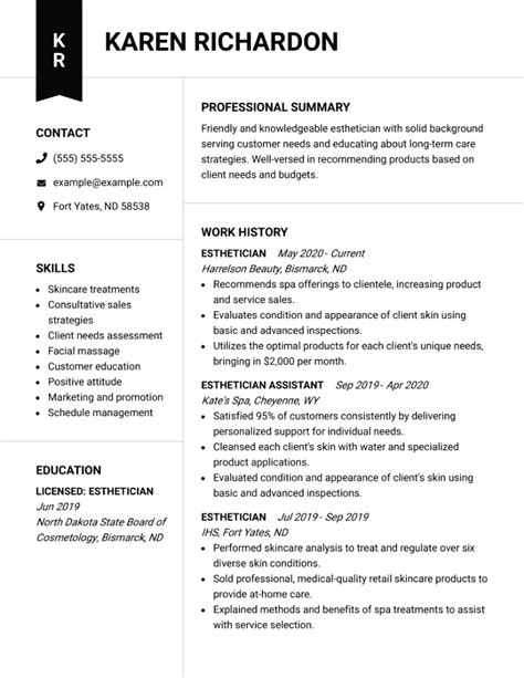 Best Esthetician Resume Examples to Use in 2024