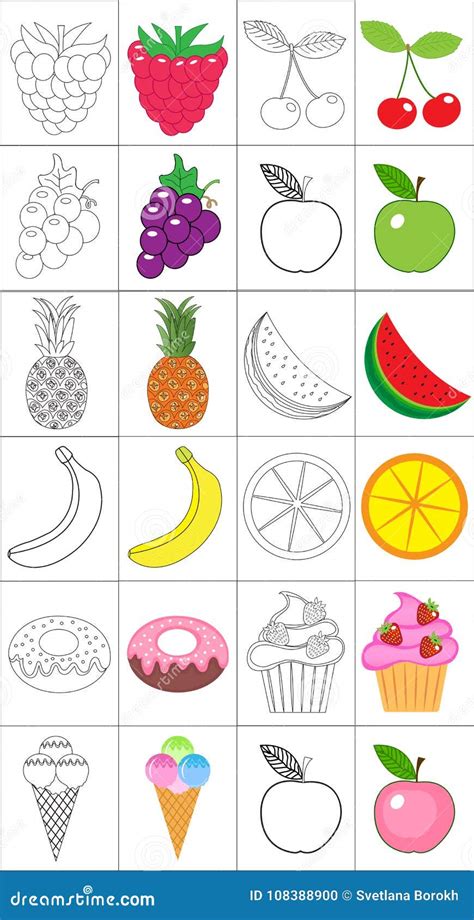 Coloring Fruits Kids Stock Illustrations – 686 Coloring Fruits Kids Stock Illustrations, Vectors ...