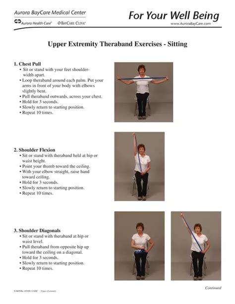 Exercises Upper Extremity Theraband Exercises - Aurora Health Care pdf