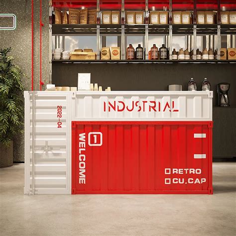 Factory Custom Industrial Style Reception Desk Bar Salon Restaurant ...