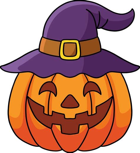 Pumpkin Witch Halloween Cartoon Colored Clipart 8822710 Vector Art at ...