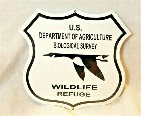 16" Wildlife Refuge service Govt shield Dept agriculture logo Bio USA steel sign | eBay in 2020 ...