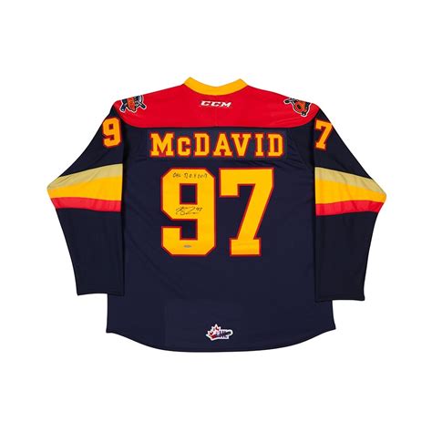 Connor McDavid Signed Erie Otters Jersey Inscribed "OHL R.O.Y 2013 ...