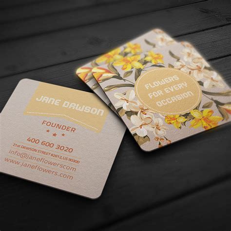 Flower Shop Business Card on Behance