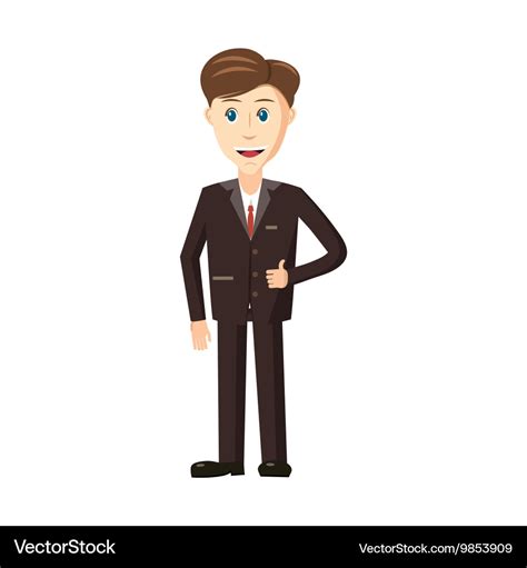 Man in suit icon cartoon style Royalty Free Vector Image